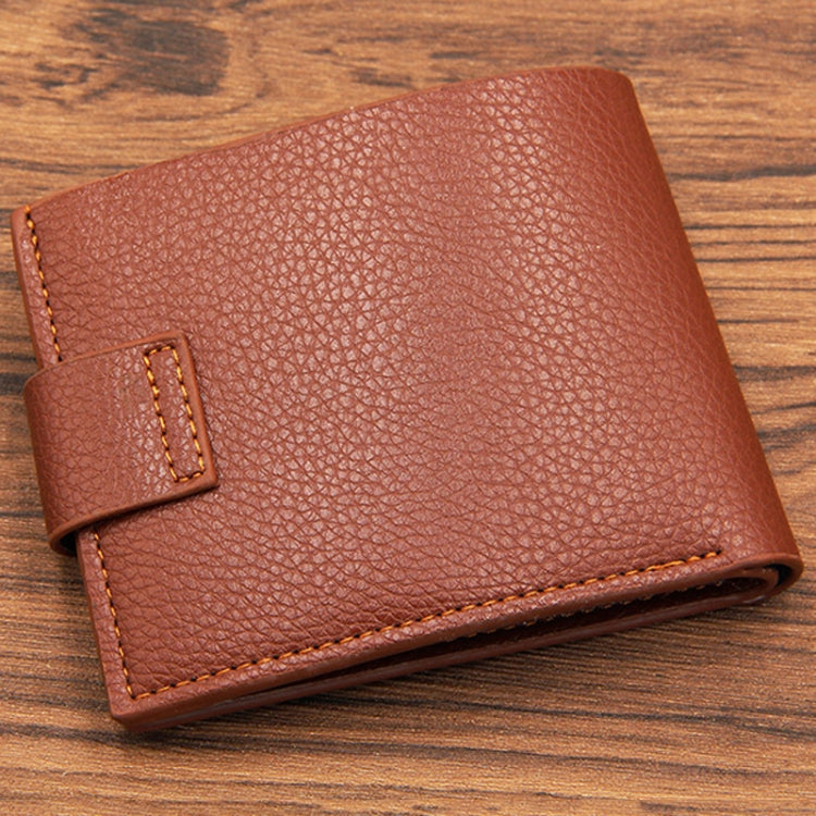 MenBense Men Short Magnetic Clasp Wallet Multi-Card Coin Purse(Black)