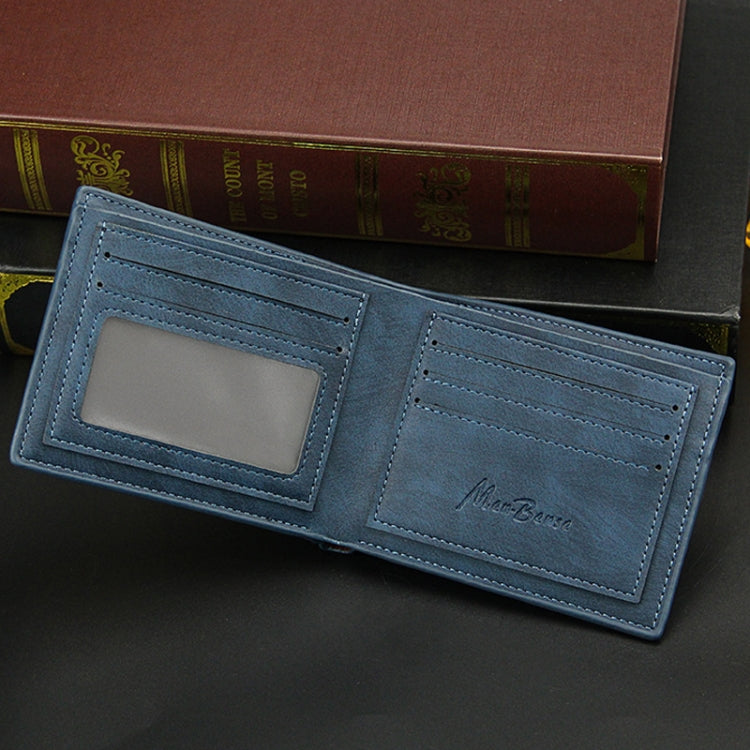 Menbense Men Short Wallet Casual Multi-Card Coin Purse(Light Brown)