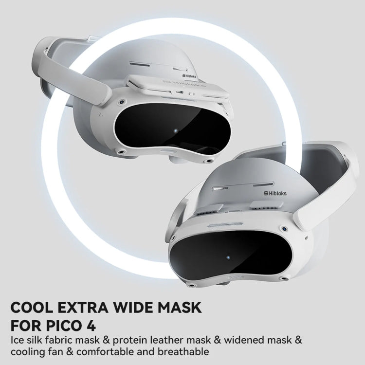 For PICO 4 Hibloks VR Glasses Face Cushion Protector Pad With Fan, Spec: 2pcs PU Cotton