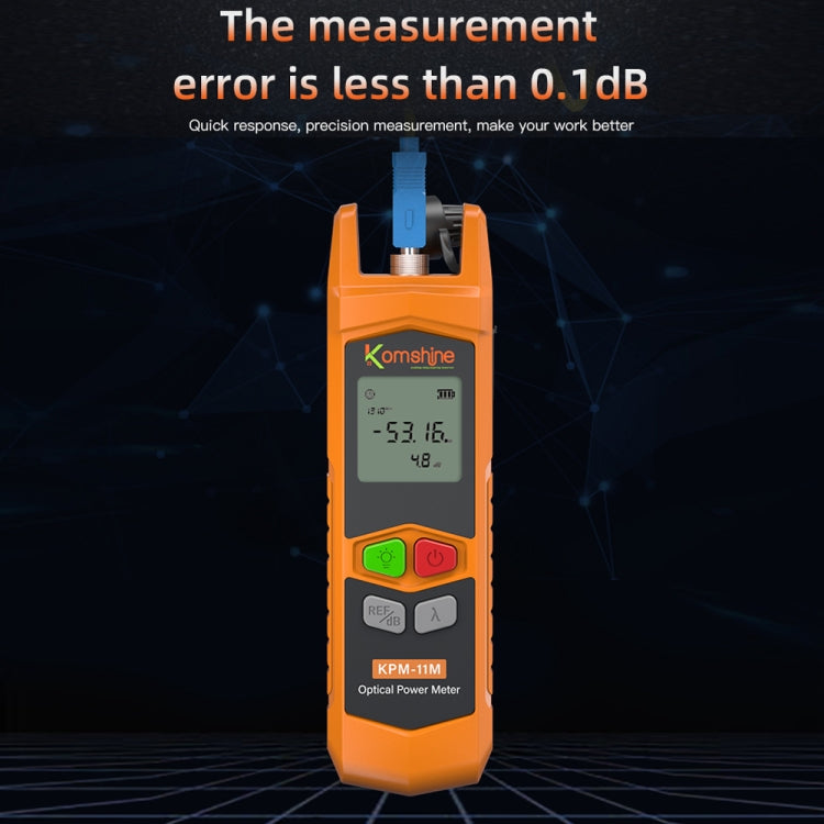 Komshine High Precision Optical Power Meter Mini Fiber Optic Light Attenuation Tester With LED, Specification: C-G/-50DBM to +26DBM
