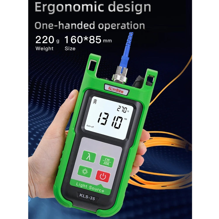 Komshine Handheld Laser Light Source Fiber Tester with LED Backlight, Model: KLS-35-S