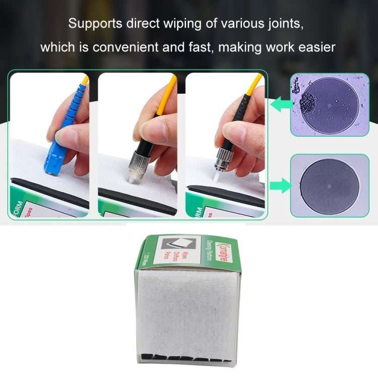 220sheets /box Komshine SC/FC/ST/LC/Bare Fiber Non-woven Optical Fiber Cleaning Paper