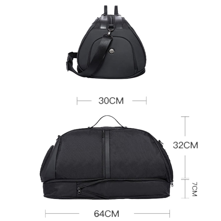 BANGE BG-77178 Handheld Large Capacity Travel Bag Mens/Ladies Wet & Dry Gym Bag(Black)