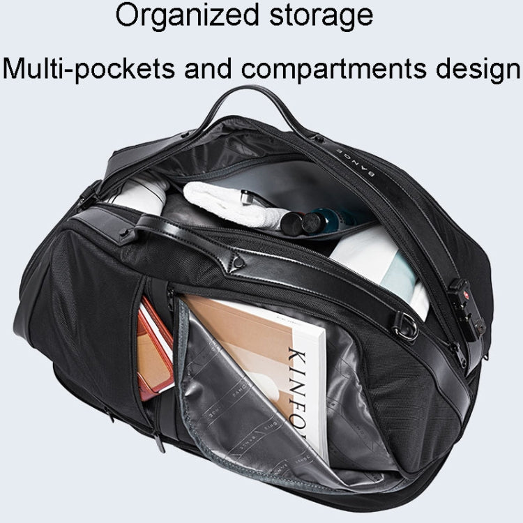 BANGE BG-77178 Handheld Large Capacity Travel Bag Mens/Ladies Wet & Dry Gym Bag(Black)