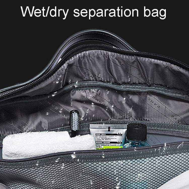 BANGE BG-77178 Handheld Large Capacity Travel Bag Mens/Ladies Wet & Dry Gym Bag(Black)