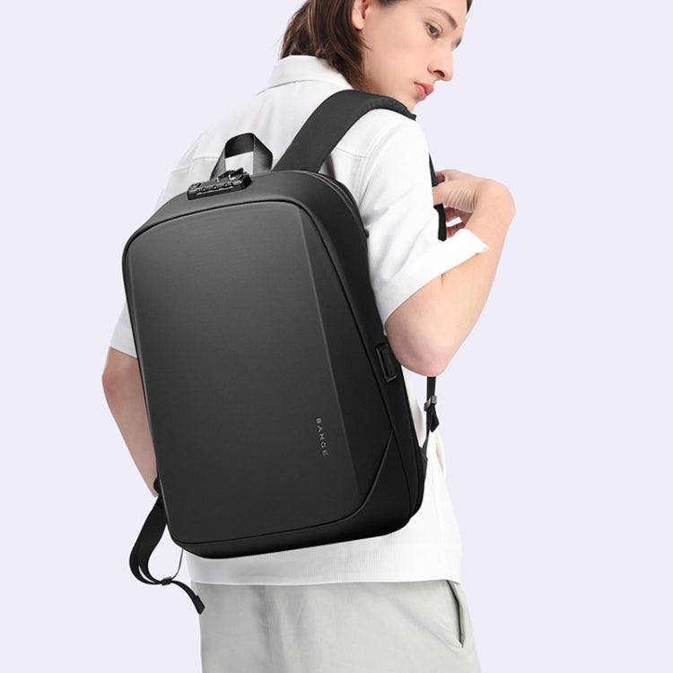 BANGE BG-7251 Mens Business Double-Shoulder Laptop Bag Large Capacity Waterproof Backpack(Gray)