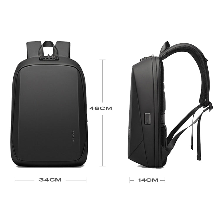 BANGE BG-7251 Mens Business Double-Shoulder Laptop Bag Large Capacity Waterproof Backpack(Gray)
