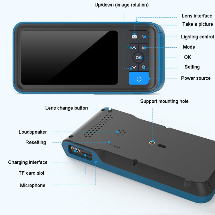 TESLONG MS450 5.5mm HD Pixel 4.5 Inch IPS LCD Screen Endoscope Auto Repair Tools, 5M