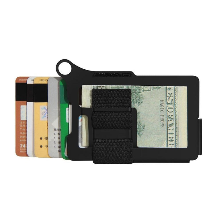 ZEEKER RFID Metal Card Holder EDC Multi-function Wallet(Green Cloth Belt)