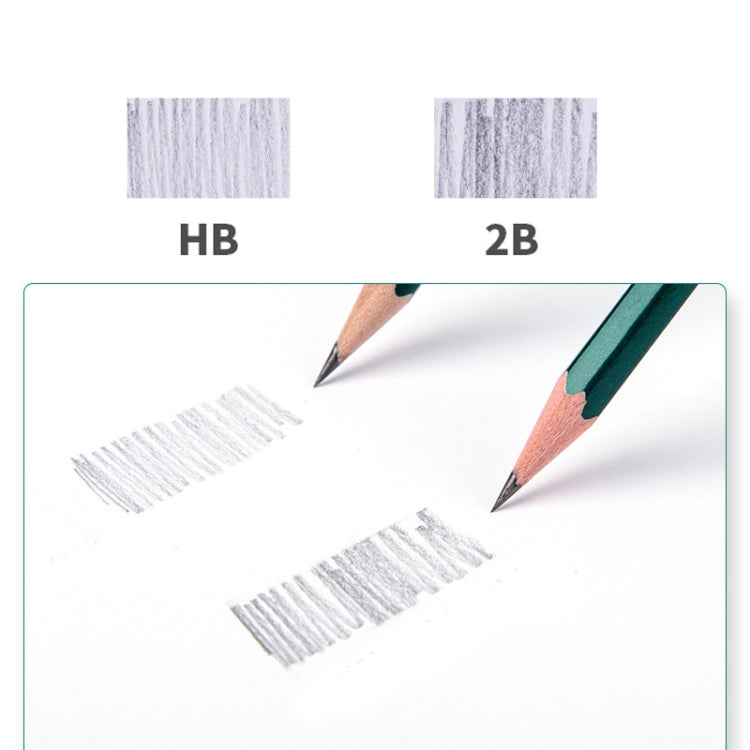 Deli 10pcs /Pack Hexagonal Pencil for Primary School Students, Spec: 2B