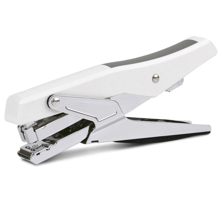 Deli  Labor-saving Stapler NO.12 Handheld Stapler Papers Stapling Machine, Spec: 0329 White