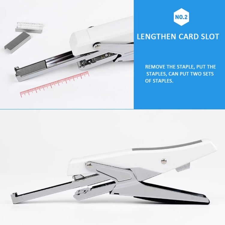 Deli  Labor-saving Stapler NO.12 Handheld Stapler Papers Stapling Machine, Spec: 0329 Black