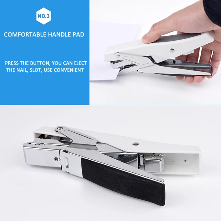Deli  Labor-saving Stapler NO.12 Handheld Stapler Papers Stapling Machine, Spec: 0329 Black