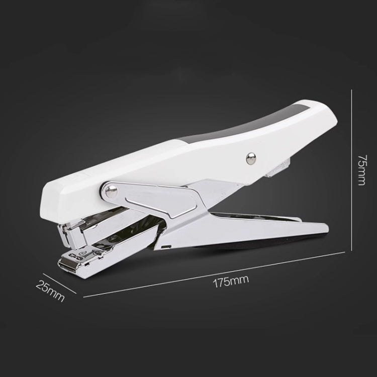 Deli  Labor-saving Stapler NO.12 Handheld Stapler Papers Stapling Machine, Spec: 0329 White With 1000 Staples