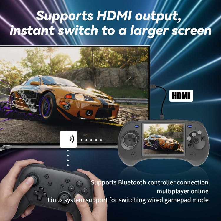 ANBERNIC RG ARC-D Handheld Game Console 4-Inch IPS Screen Linux / Android 11 System Portable Video Arcade 128G(Black)