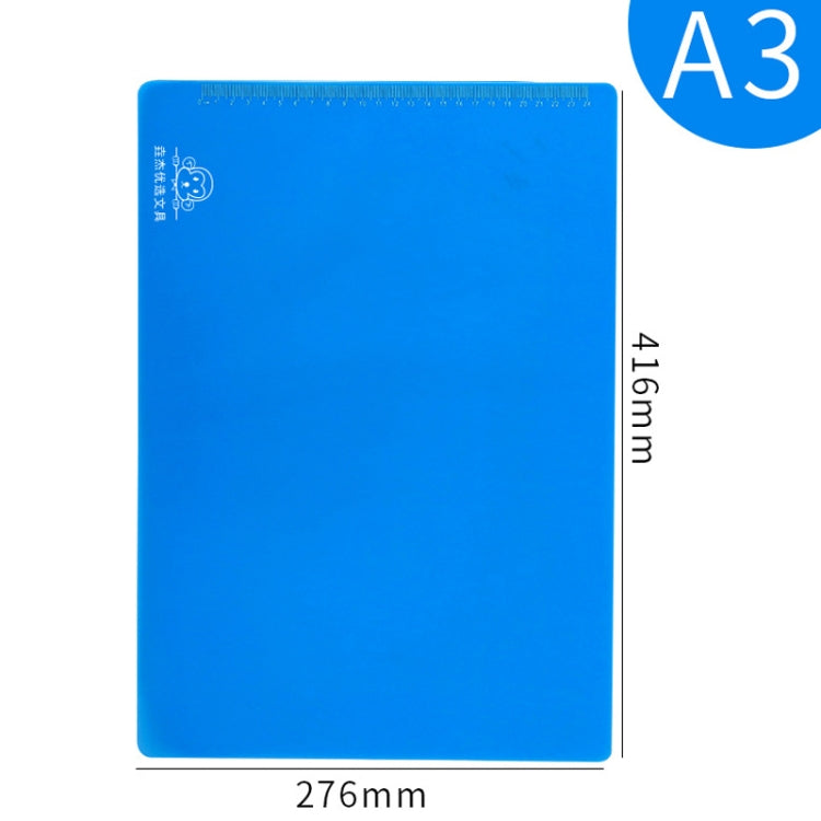 YAOJIE Non-Slip Exam Pad Student Stationery Drawing Writing Soft Board Office Writing Mat, Specification: A3 Blue