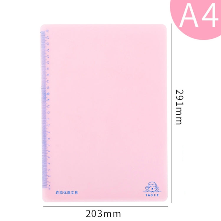YAOJIE Non-Slip Exam Pad Student Stationery Drawing Writing Soft Board Office Writing Mat, Specification: A4 Pink