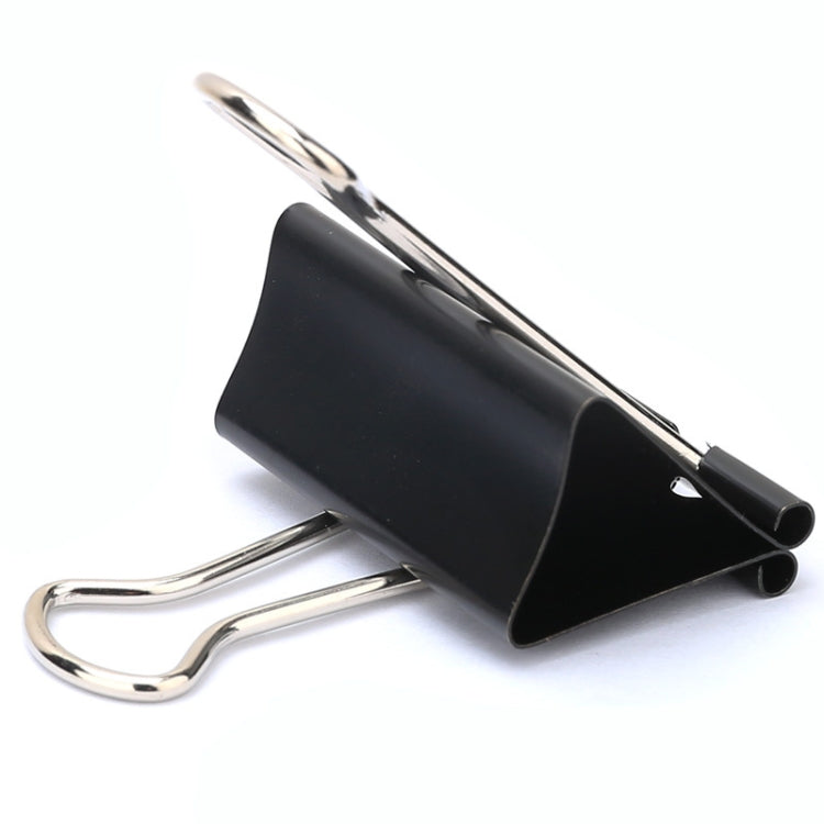 Deli  24pcs /Box 41mm Long Tail Ticket Clip Metal Dovetail Clip, Spec: 8562 Black