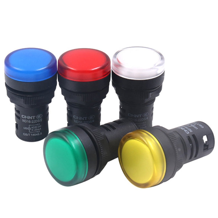 CHINT ND16-22DS LED Signal Light Power AD Indicator Lights, Model: 24V (Yellow)