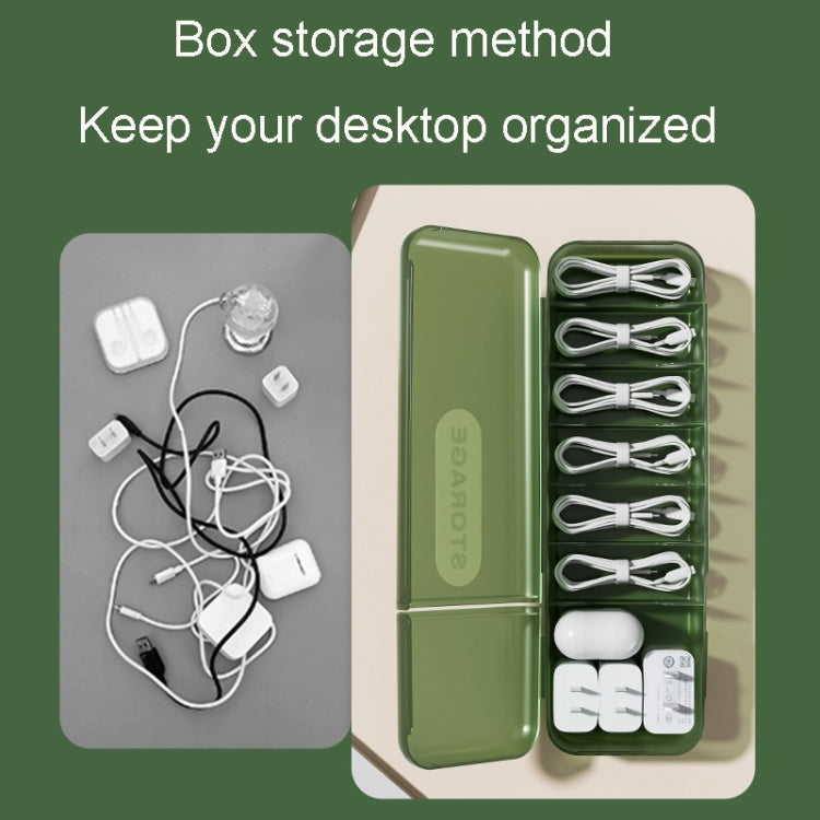 Desktop Data Cable Organizer With Lid Drawer Cord Storage Box