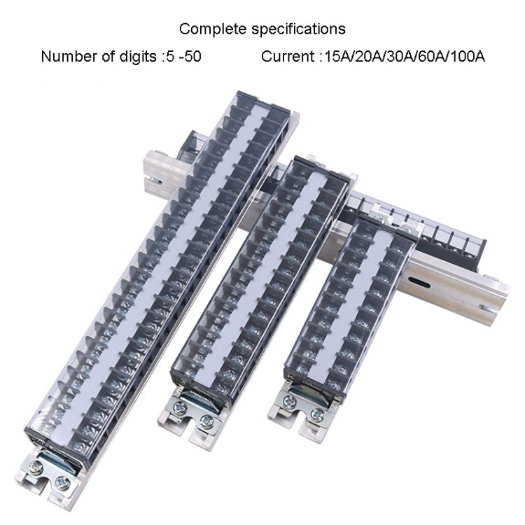 CHINT TD-1520 Terminal Block Rail Type Wiring Block Paralleling Wires Wire Connector