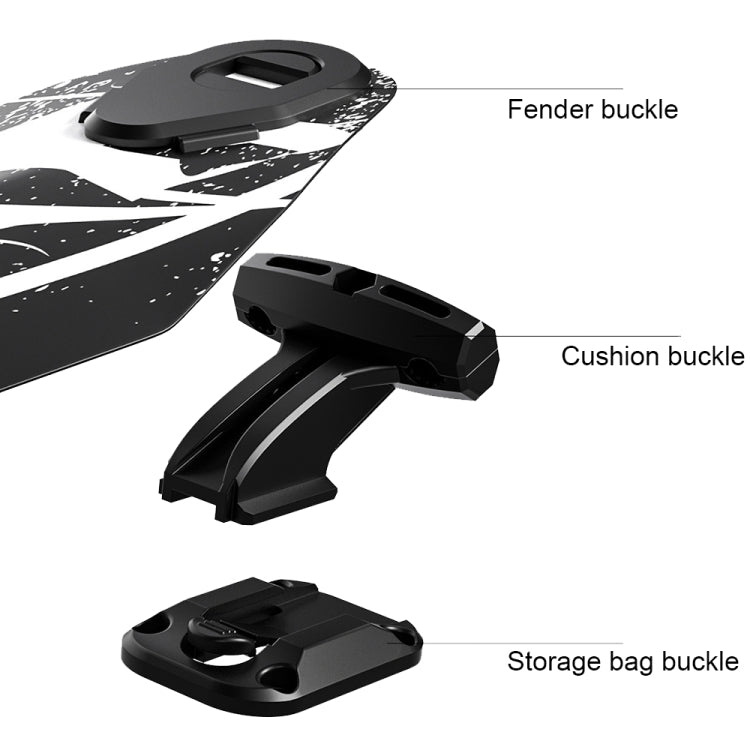 ENLEE EN-5641412 Bicycle Storage Tail Bag Road Bike Seat Cushion Snap-on Repair Kit(Black)
