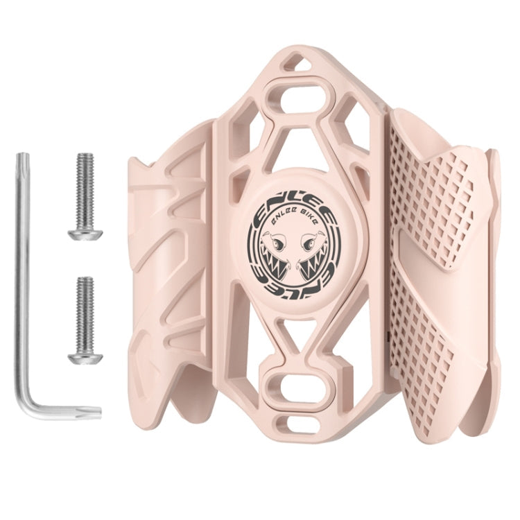 For AirTag 2nd Gen / AirTag 1st Gen ENLEE E-F231 Bicycle Tracker Hidden Localizer For Road Bike Multifunctional Anti-Theft Bracket(Pink)