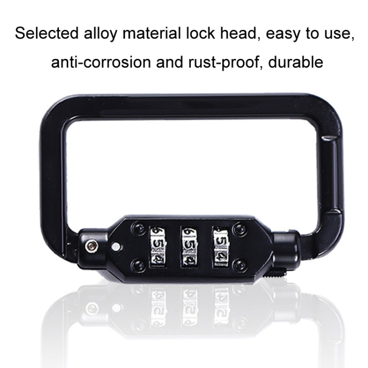 Universal Safety Code Wire Rope Helmet Lock for Motorcycles Bicycles, Black+Storage Bag