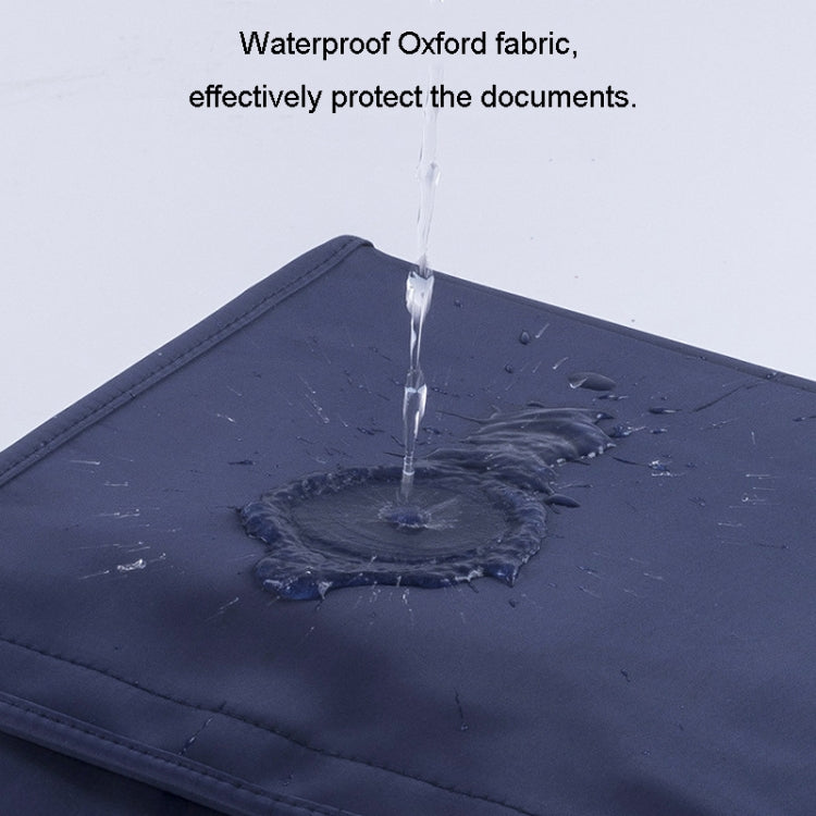 BeiDuoMei Portable File Bag A4 Waterproof Zipper Folder Can Put Water Cup Storage Bag(3 Layers Black)