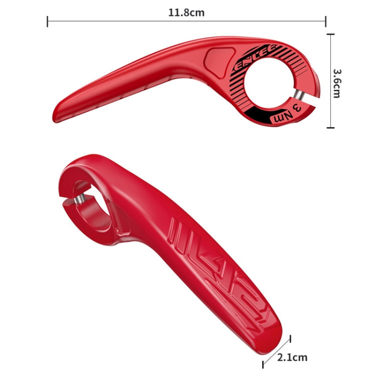 ENLEE E-45616 1pair Bicycle Handlebar Covers Cow Sheeps Horn Grips Joystick Sleeve Accessories(Fluorescent Yellow)