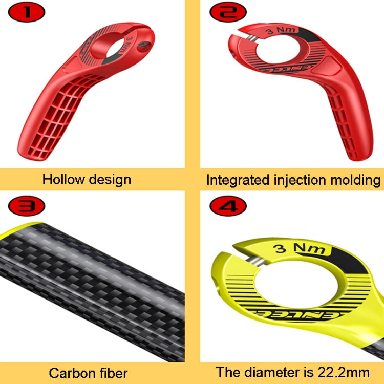 ENLEE E-45616 1pair Bicycle Handlebar Covers Cow Sheeps Horn Grips Joystick Sleeve Accessories(Red)