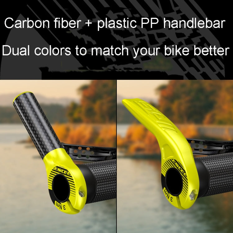 ENLEE E-45616 1pair Bicycle Handlebar Covers Cow Sheeps Horn Grips Joystick Sleeve Accessories(Red)