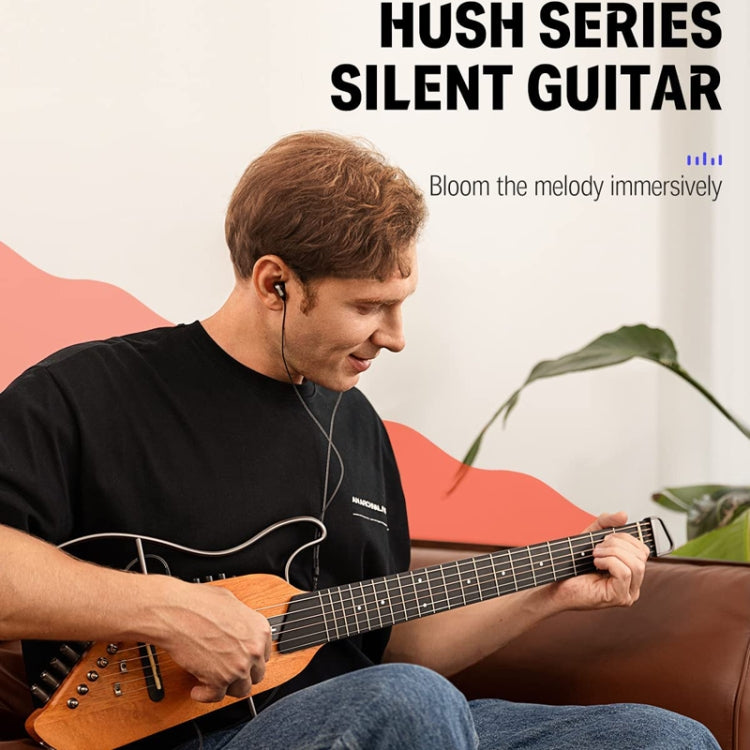 DONNER Smart Headless Silent Guitar Travel Portable Detachable Acoustic Guitar, Style: Maple Model Black