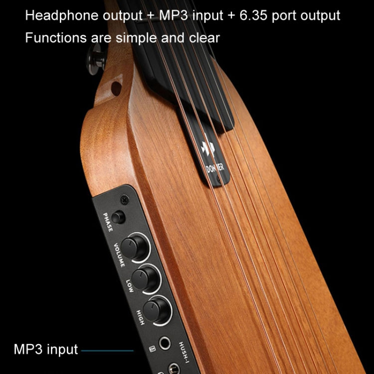 DONNER Smart Headless Silent Guitar Travel Portable Detachable Acoustic Guitar, Style: Maple