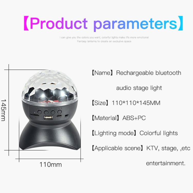 Home LED Magic Ball Lights Bounce Ambient Lamps Room Sound Lights Balls, Color: Charging Model White(RGB Colorful 5W)