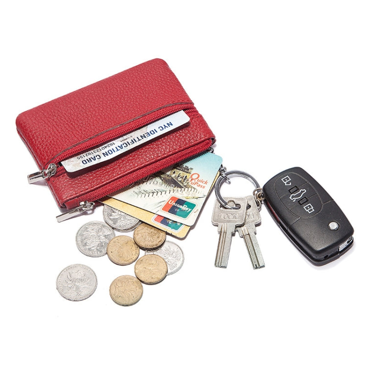 HUMERPAUL WX2010 Ladies Leather Mini Wallet Portable Coin Purse And Card Holder, Size: S(Black)