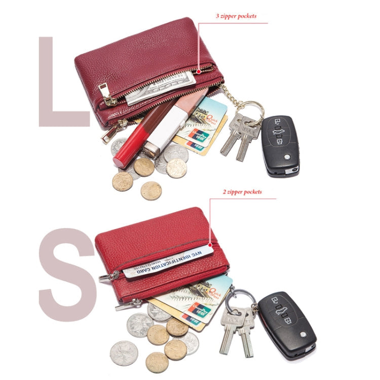 HUMERPAUL WX2010 Ladies Leather Mini Wallet Portable Coin Purse And Card Holder, Size: S(Gray)