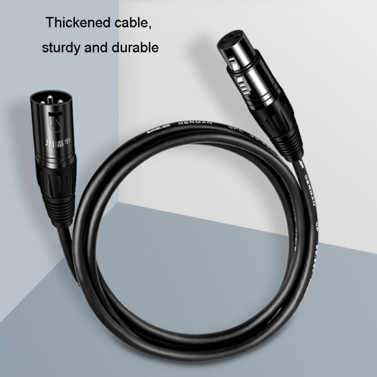 JINGHUA Microphone Cable XLR Male To Female Balanced Cable Mixing Console Amplifier Audio Cable, Length: 3M