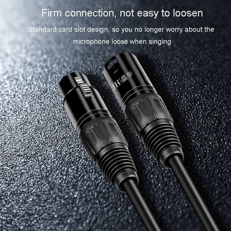 JINGHUA Microphone Cable XLR Male To Female Balanced Cable Mixing Console Amplifier Audio Cable, Length: 1.5M