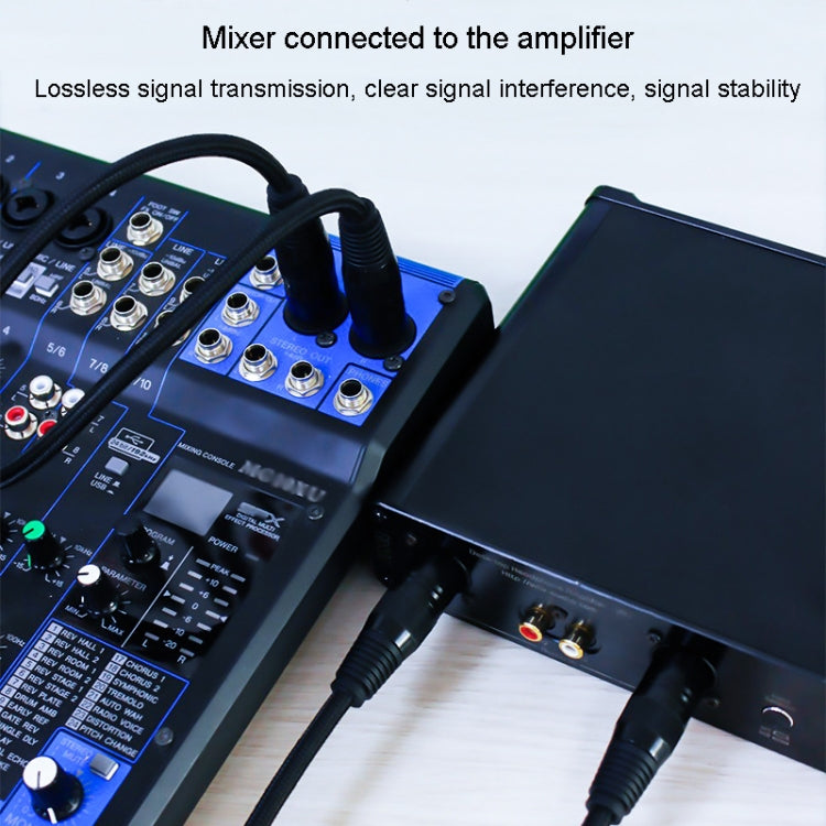 JINGHUA Microphone Cable XLR Male To Female Balanced Cable Mixing Console Amplifier Audio Cable, Length: 1.5M