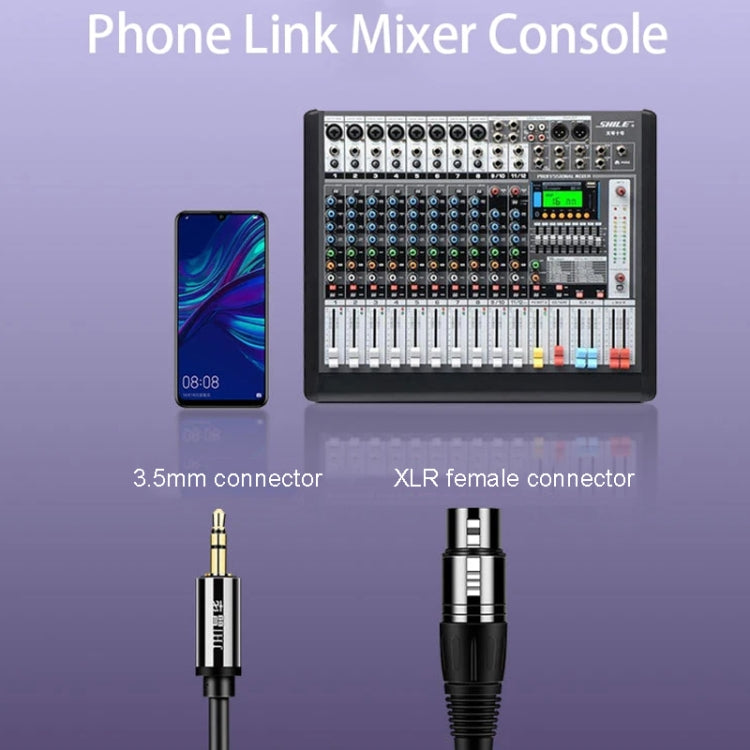 JINGHUA 3.5mm Male To XLR Female Microphone Cable Computer Mixer Audio Cable, Length: 3m