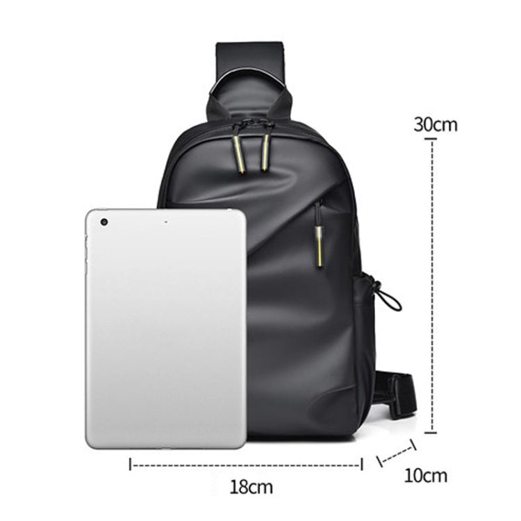 WEIXIER 2122 Casual Single-Shoulder Crossbody Chest Bag Large Capacity Waterproof Motorcycle Bag(Black)