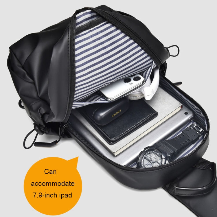 WEIXIER 2122 Casual Single-Shoulder Crossbody Chest Bag Large Capacity Waterproof Motorcycle Bag(Black)
