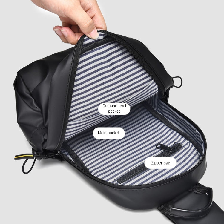 WEIXIER 2122 Casual Single-Shoulder Crossbody Chest Bag Large Capacity Waterproof Motorcycle Bag(Blue)