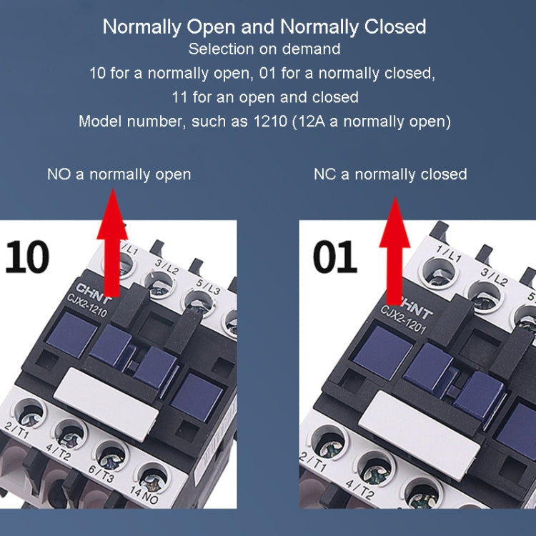 CHNT CJX2-3201 32A 220V Silver Alloy Contacts Multi-Purpose Single-Phase AC Contactor