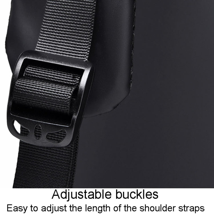 WEIXIER 6013 Casual Single-Shoulder Crossbody Packs Multifunctional Motorcycle Sports Chest Bag(Black)