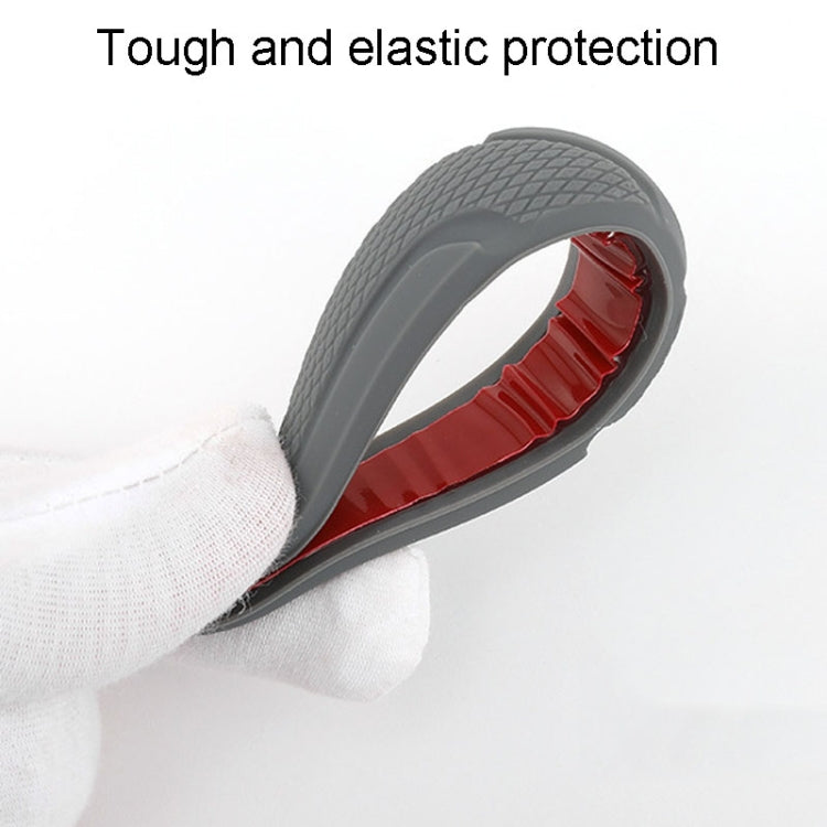 SAHNSHI 4pcs /Pack 7755 Car Door Anti-Collision Silicone Strip Bumper Mirror Thickening Decorative Stickers(Gray)