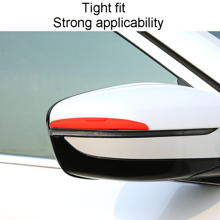 SHANSHI 4pcs /Pack 7753 Car Door Anti-Collision Silicone Strip Bumper Mirror Thickening Decorative Stickers(Black)