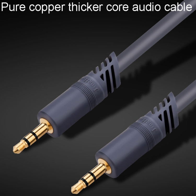 JINGHUA A240 3.5mm Male To Male Audio Cable Cell Phone Car Stereo Microphone Connection Wire, Size: 5m(Gray)