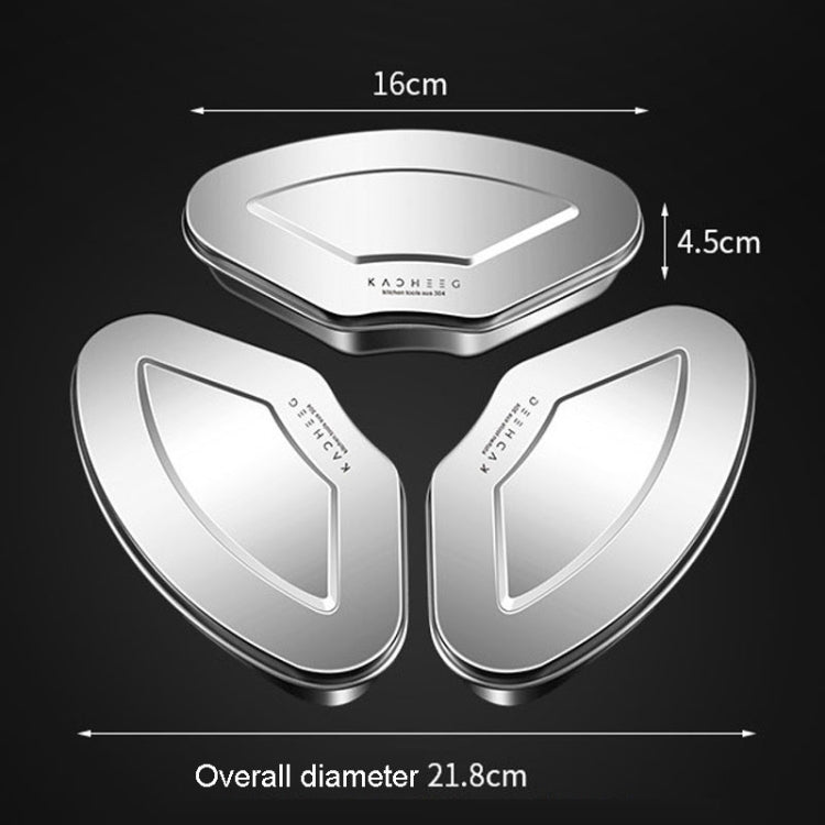 Kacheeg Stainless Steel Fan-Shaped Steamer Tray Household Childrens Supplementary Food Steampak, Specification: Medium Steamed Box+Cover